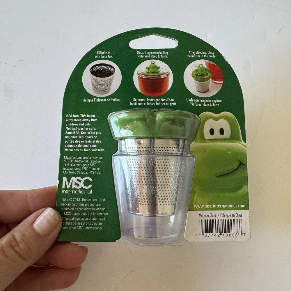 Joie Ribbit Frog Floating Stainless Steel Loose Leaf Tea Cup Infuser New
